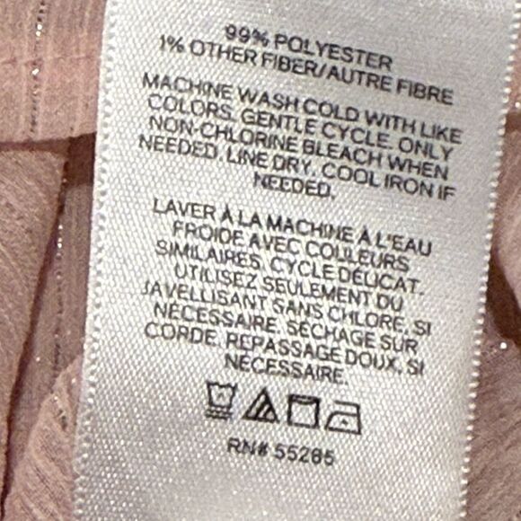 Express NWOT sheer pink and silver metallic blouse - Picture 8 of 9